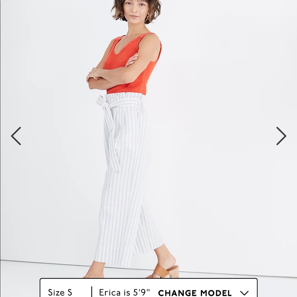 Madewell Huston pant in blue stripe